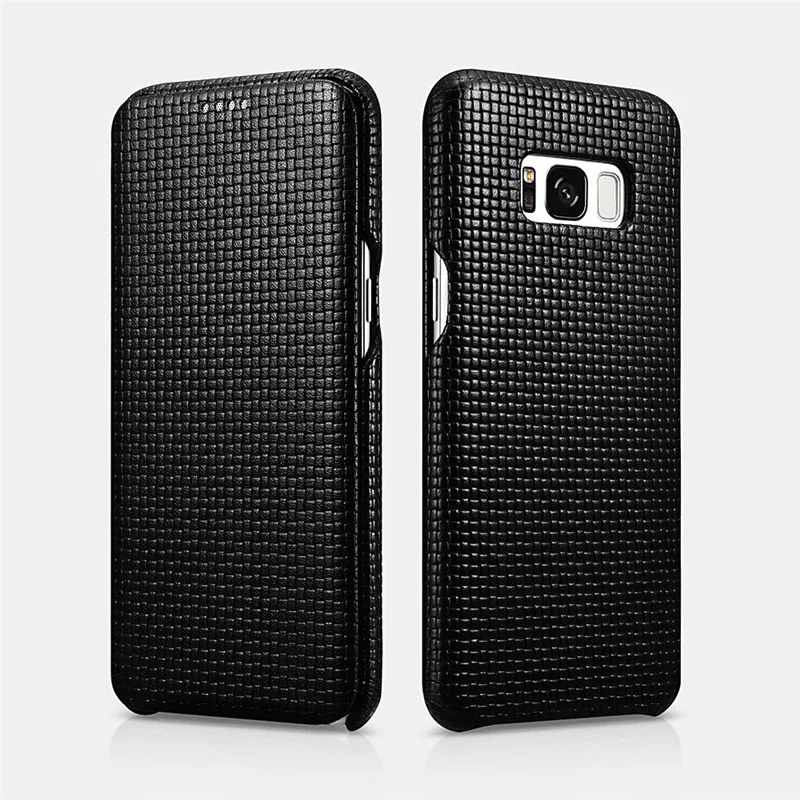 ICARER Роскошный чехол для телефона Samsung S8 Plus магнитный книжка из натуральной кожи