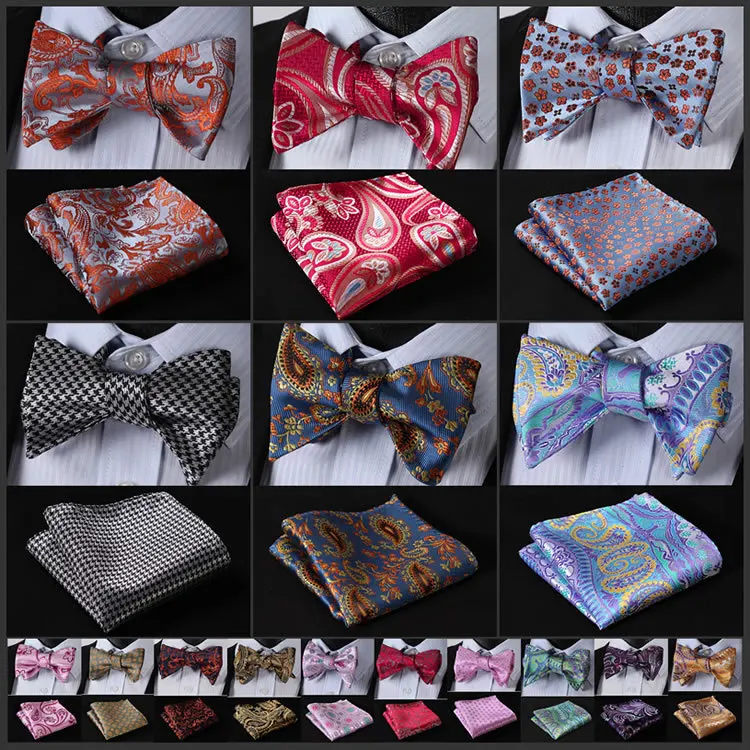 EFA Pailey цветочный Мужской Шелковый тканый вечерний классический карманный