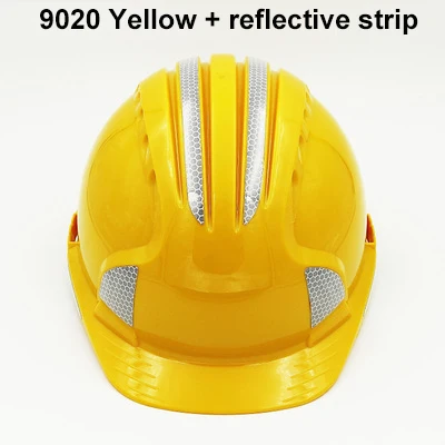 yellow reflective Защитный шлем Светоотражающая полоса Рабочая крышка высокопрочный ABS материал Инженерные строительные шлемы Рабочая защитная жесткая шляпа - Цвет: yellow reflective