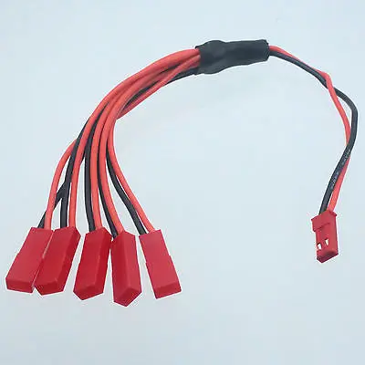 

1 to 5 JST Plug Lipo Battery Charging Cable f UDI U817A Wltoys V929 V959 Syma X1