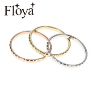 floya chocolate stackable rings 2mm width filled accessories band women wedding stainless steel combination interchangeable ring