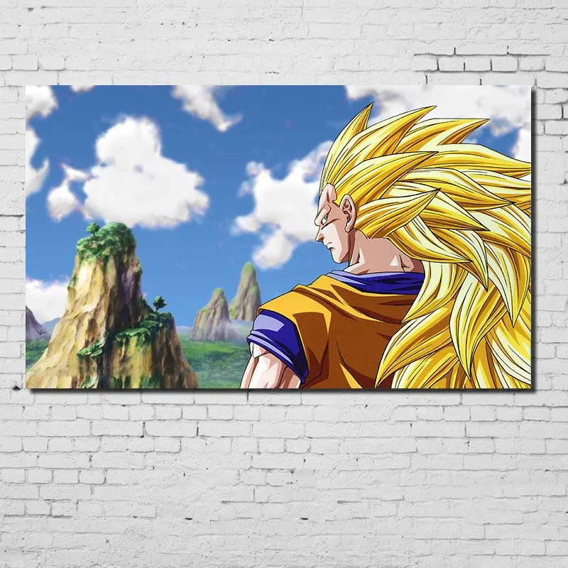 Светло-зеленый Cosy Moment Dragon Ball Z/GT плакат белая крафт-бумага печать в формате HD мультфильм Стрекоза плакаты на стену, изображения для гостиной QT485 - Цвет: Светло-зеленый