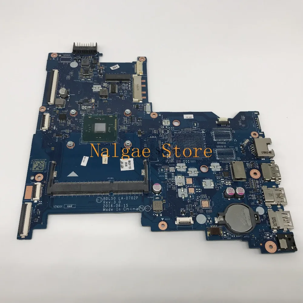 Для HP 250 G5 15 AY материнская плата для ноутбука BDL50 LA D702P 854943 601 501 001 N3710 100% полностью