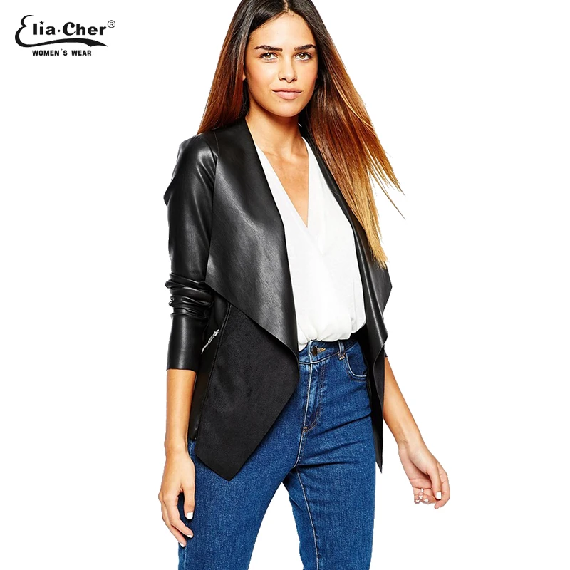Женская Куртка из Замжи Искуственной Кожи Демисезонная Одежда Eliacher марка