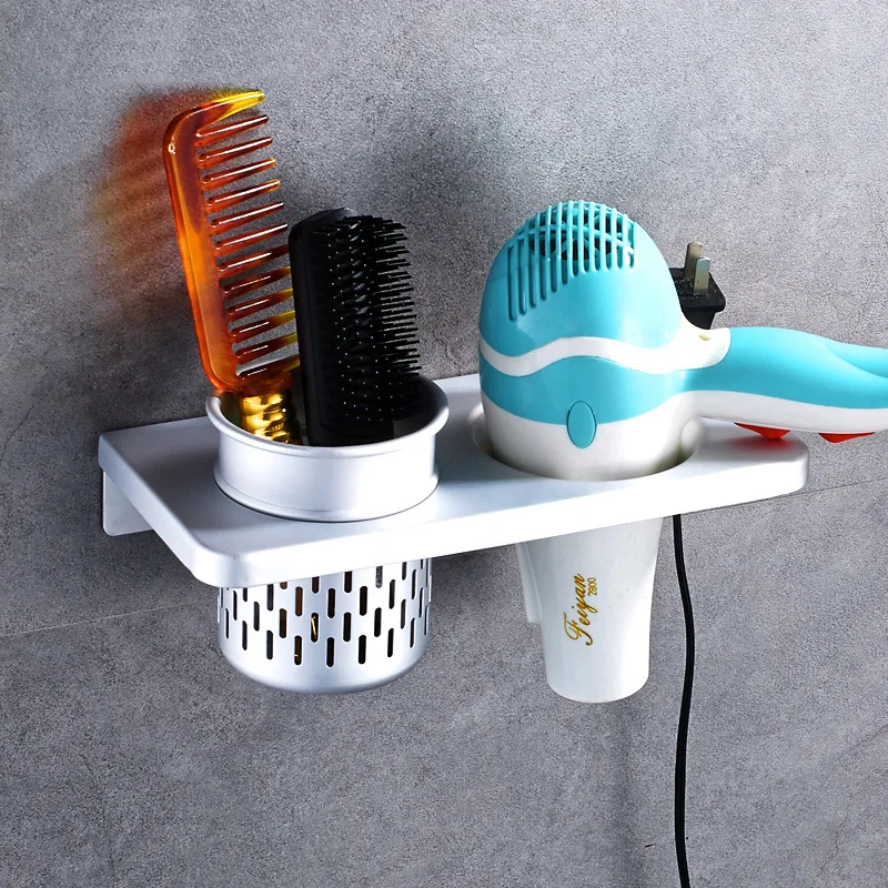 Стеллаж для хранения волос ванной комнаты монтируемый на стену Дырокол