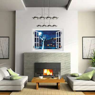 Призрачная летучая мышь ручной наклейка на стене Хэллоуин дома деколь декорации