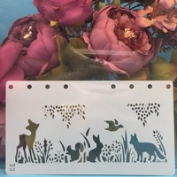 a6 forrest animals fox diy craft layering stencils painting scrapbooking stamping embossing album paper card template