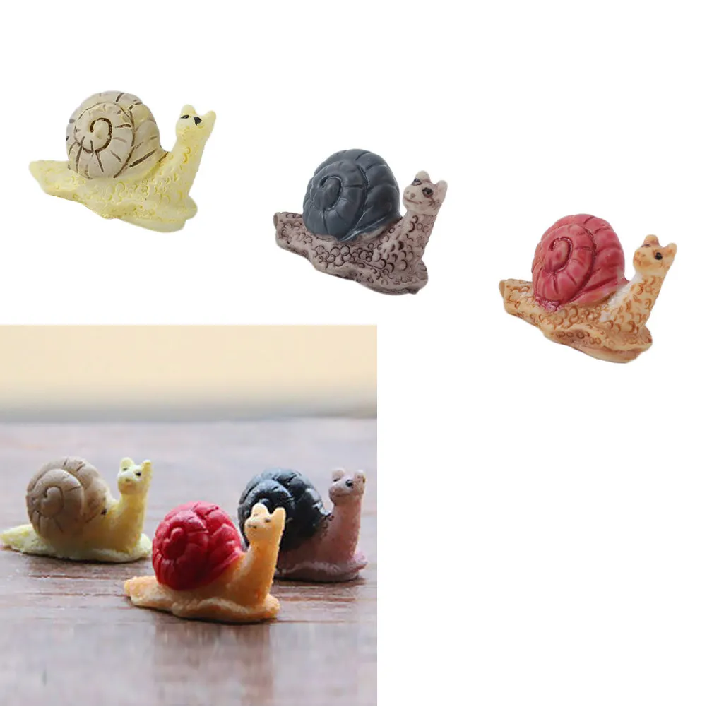 3 шт. милые миниатюрные фигурки улиток украшения для кукольного дома ремесло