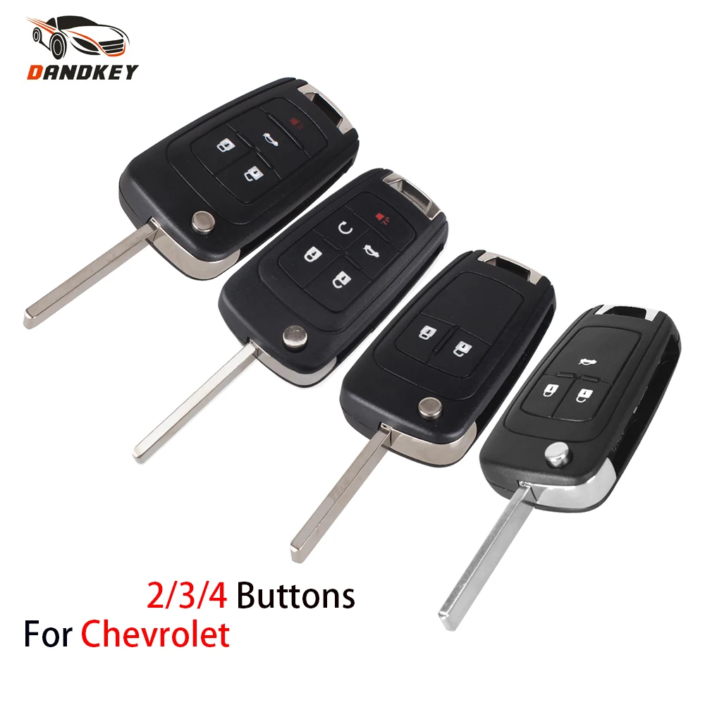 DANDKEY складной Выкидной ключ дистанционного ключа оболочки Fob 2 3 4 5 кнопок для Chevrolet