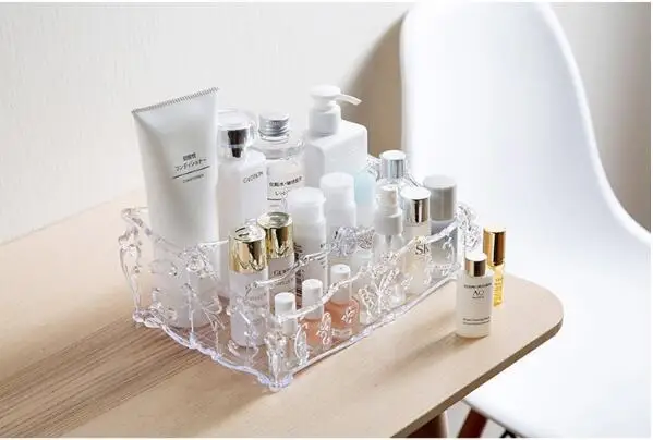 1PC Makeup Organizer for Cosmetics Storage Box Rack Make Up Transparent Boxes Lipstick Nail Polish Brush Holder OK 0673 | Дом и сад