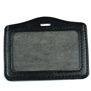 10 шт. горизонтальный стиль черный кожаный держатель для карт визитница со слотом