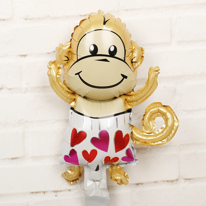 5PCS heart Милые воздушные шары из фольги с изображением лисы, 5 шт./лот, милые воздушные шары с котом, вечерние воздушные шары с украшением в виде животных, принадлежности для тематической вечеринки, globos - Цвет: 5PCS heart