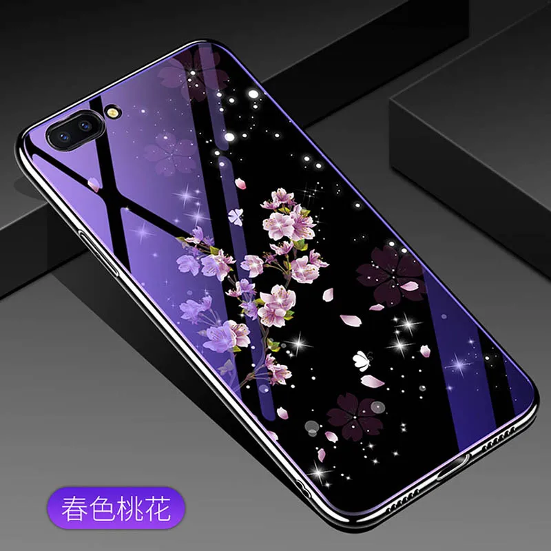 Quality +++For Huawei P20 LITE Phone Case Flora For HUAWEI Temepered Glass Back Covers |