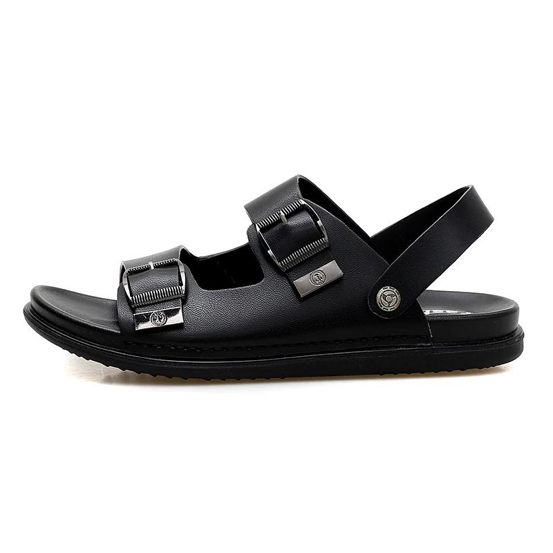 Mens Slides Sandals Leather Shoes Luxury Brand Designer Summer Breathable Beach Fashion Casual for Men | Обувь