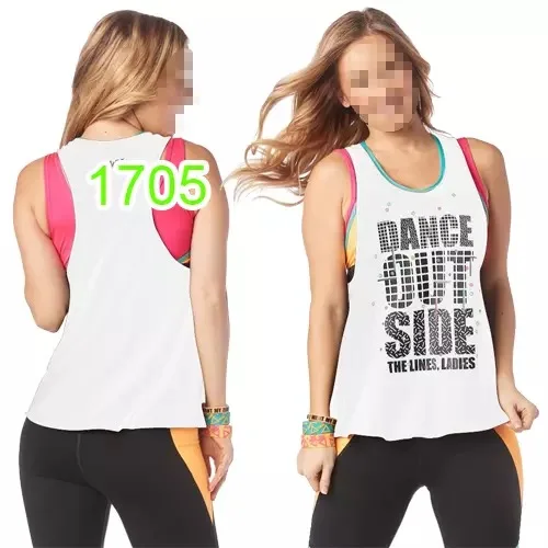 T1705 white FIT FUNKY женская Трикотажная хлопковая одежда спортивный жилет для бега одежда футболка топы жилет одежда T1705 - Цвет: T1705 white