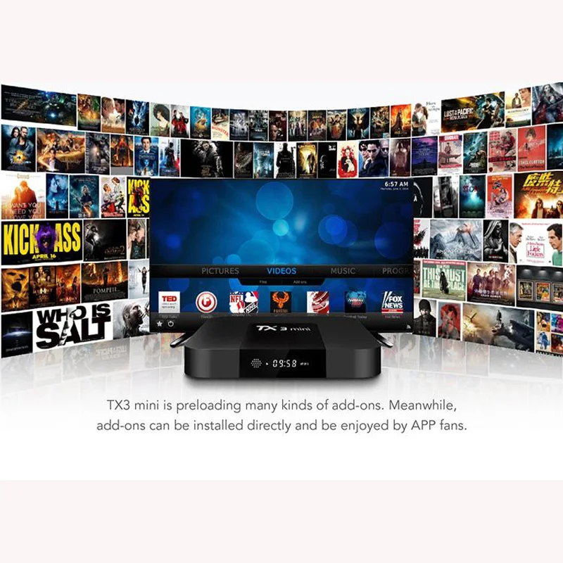 Оригинальный TX3 Мини Android 7 1 tv BOX Ram ГБ 8 2 Гб 16 Amlogic S905W четырехъядерный H.265 4K с