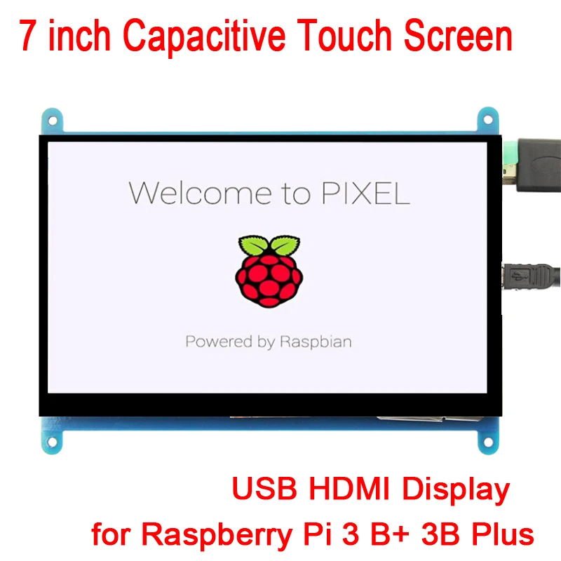 

Raspberry Pi 7 inch 1024*600 USB HDMI LCD Display Capacitive Touch Screen Holder Case For Raspberry Pi 3 B+ 3B Plus 2B PI3 PI2 A