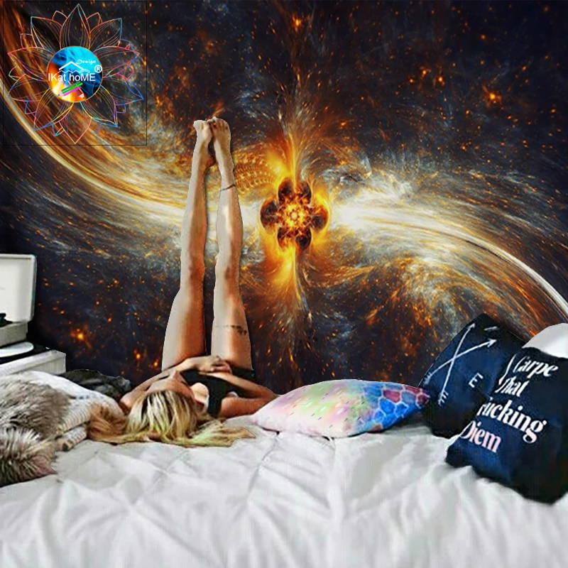 Galaxy Decoracion хиппи Toalla Плайя стрэнддоек абстрактное искусство психоделический гобелен настенный Мандала настенный тканевый Коврик для йоги