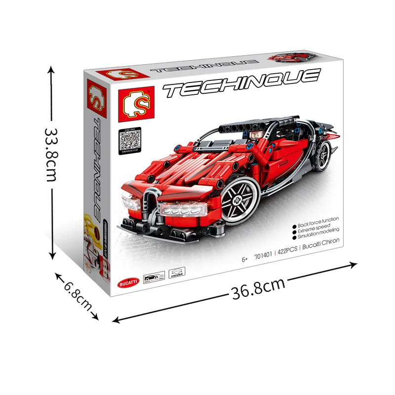 CreatorTechnic серии Super Racers скоростные чемпионы совместимые с тяговыми автомобилями