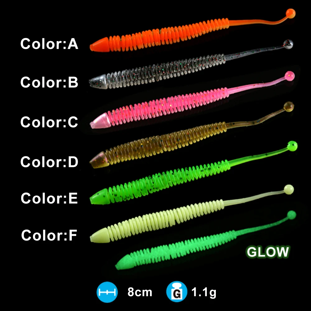 20pcs 1.1g 8cm fish smell Soft Worm Shrimp Fish Ocean Rock lure bass Jerkbait shrimp smell Wobblers Carp Pesca Peche soft lure