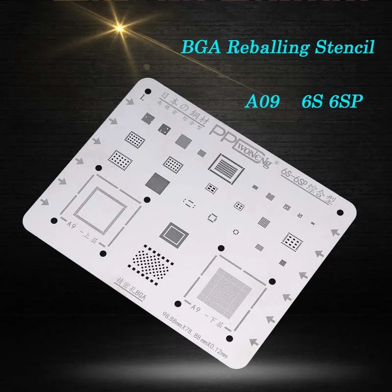 A08 6g 6p 0,12 мм BGA трафарет для Iphone 8g 8p 6 6P 6S 6SP 7 7P содержит A8 A9 A10 A11 cpu Оловянная посадочная сеть - Цвет: A08 6g 6p