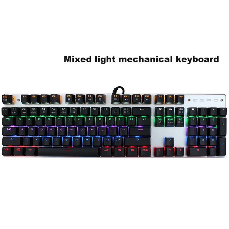 Metoo натуральная механическая клавиатура RGB микс подсветка синий переключатель