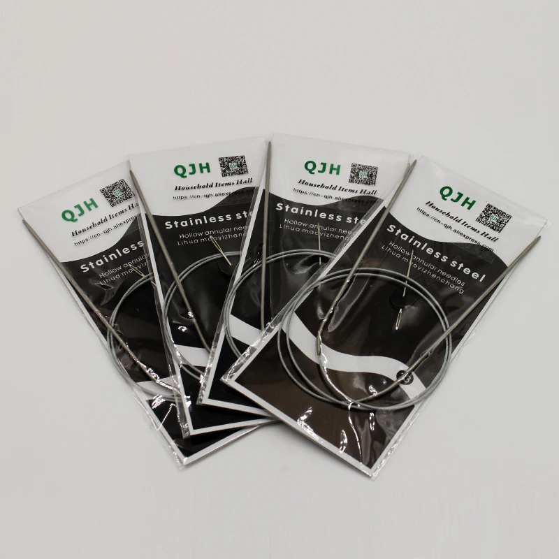 4 компл./лот #8 0 мм крючки для вязания крючком из нержавеющей стали набор круговых