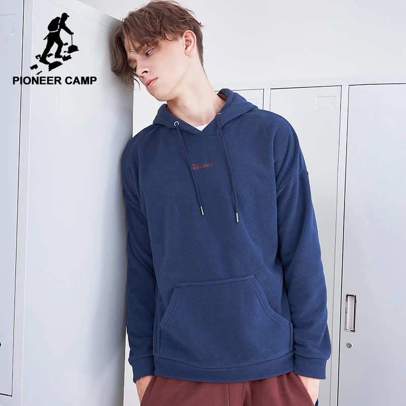 Pioneer camp новые зимние полярные толстовки мужские брендовые Одежда однотонная