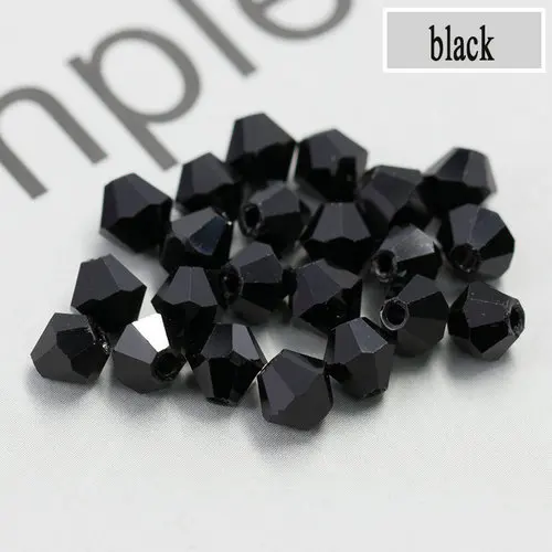 black Купите 1 и получите 1 бесплатно! Хрустальные биконусные бусины высшего качества стеклянные бусины для одежды, браслеты ожерелья Аксессуары - Цвет: black