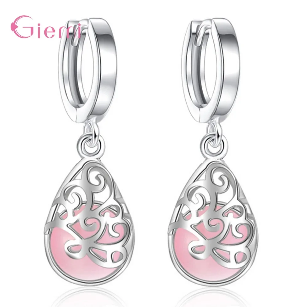 

Серьги-подвески женские из серебра 925 пробы с фианитом