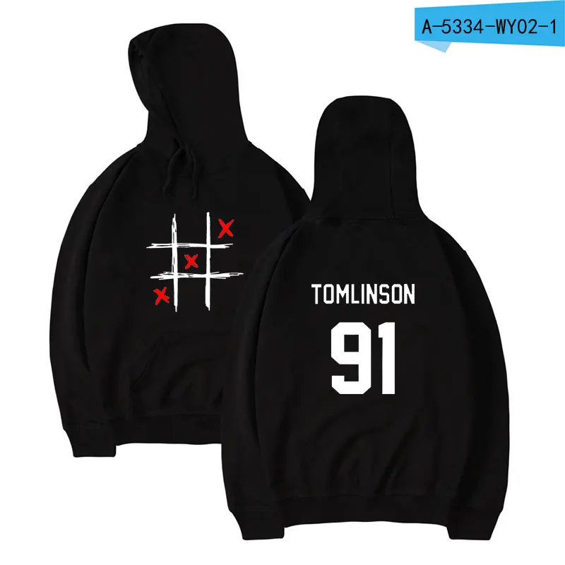 Black Луи Томлинсон One Direction толстовки мужские/женские толстовки Толстовка Зимняя Толстовка женские толстовки Повседневная одежда Размер 4XL - Цвет: Black