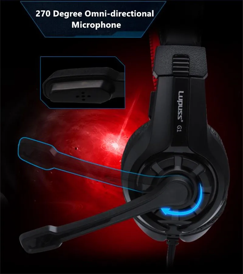 Оригинальная игровая гарнитура LPS G1 Music Super Bass шлем аудио наушники светильник с