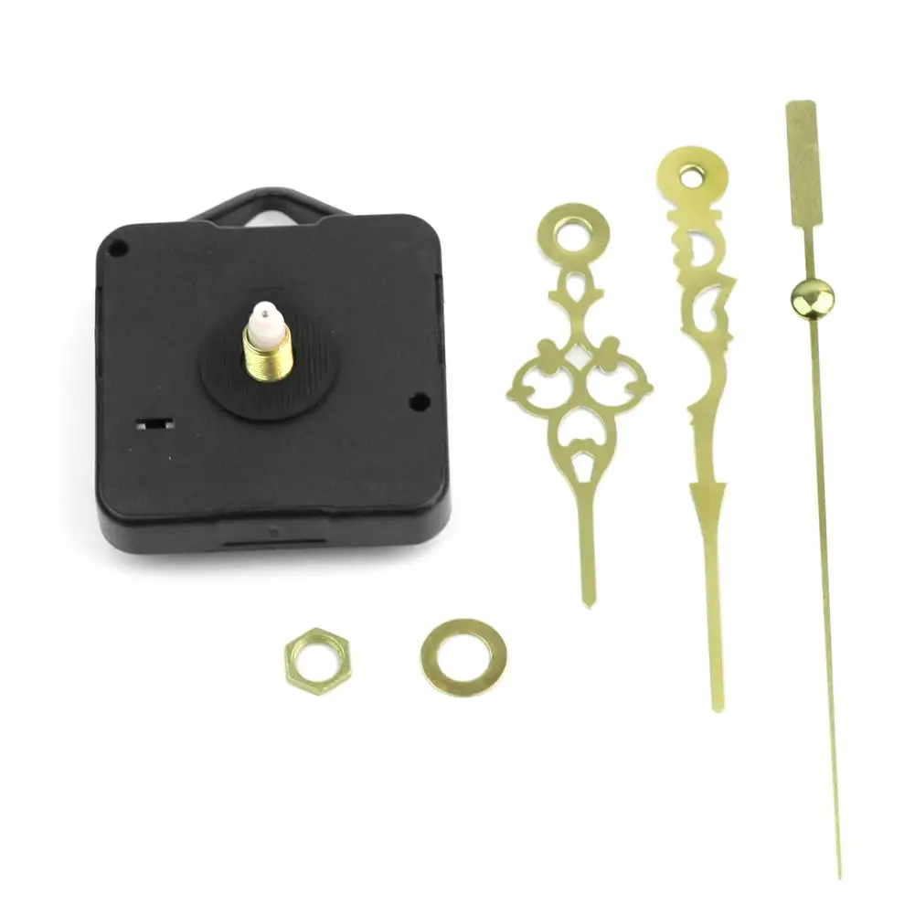 Quartz Clock Movement Spindle Mechanism Repair DIY Tool + Three Gold Hands Black+Yellow | Parts &amp Accessories