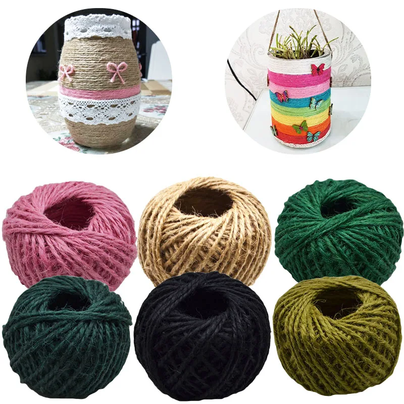 30 м/рулон натуральный пеньковый жгут джутовый шпагат мешочная нить кордная