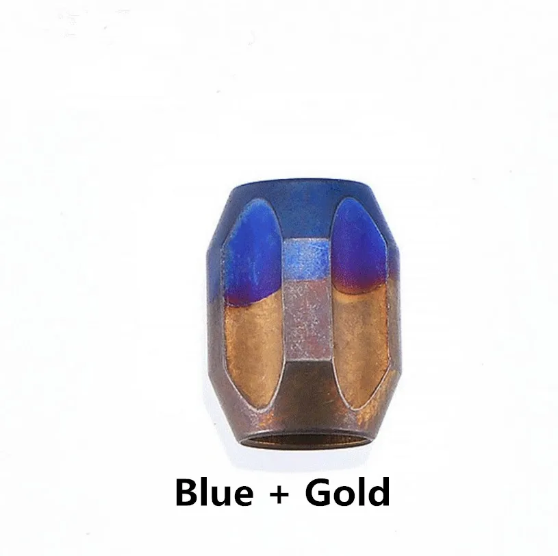 Blue Gold Красочные серии титановый сплав нож бусины кулон Открытый Нож Ремешок чистый титан Кемпинг снаряжение выживания EDC мульти инструменты - Цвет: Blue Gold