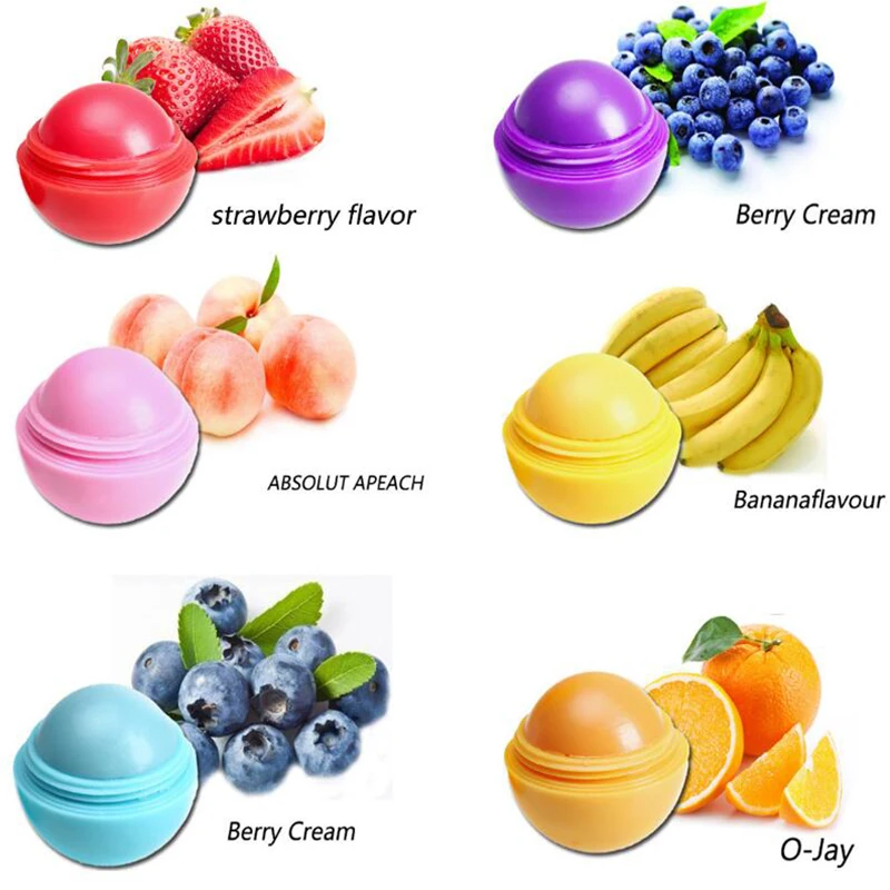 6 шт. бальзам для губ помада протектор сладкий вкус украшать губа мяч макияж