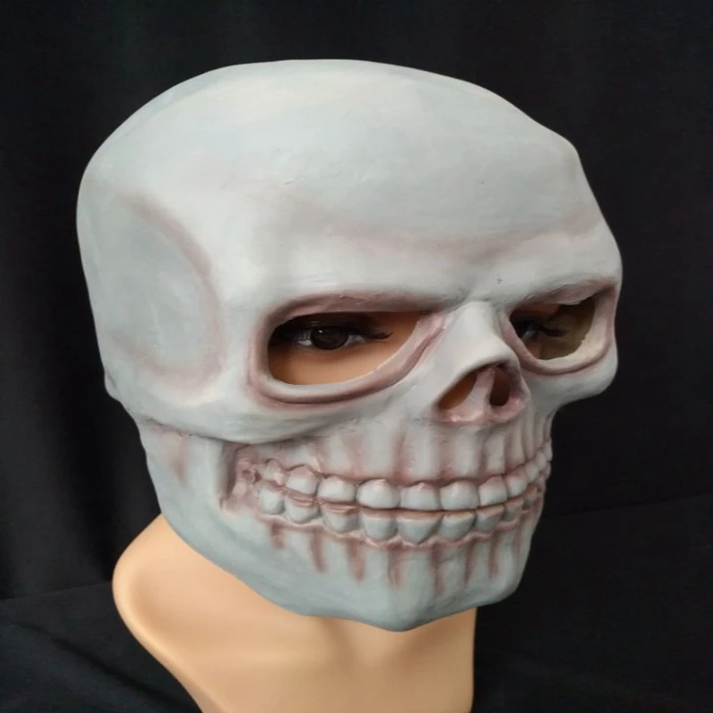 Хэллоуин страшная Рабочая маска на все лицо страшные скелеты резиновые маски