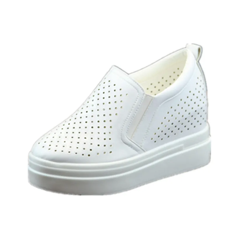

Women Sneakers 2019 Fashion Casual Shoes Woman Comfortable Breathable White High heel Female Platform Sneakers Chaussure Femme