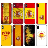 black tpu case for iphone 5 5s se 2020 6 6s 7 8 plus x 10 case for iphone xr xs 11 pro max case spain spanish flag camp nou