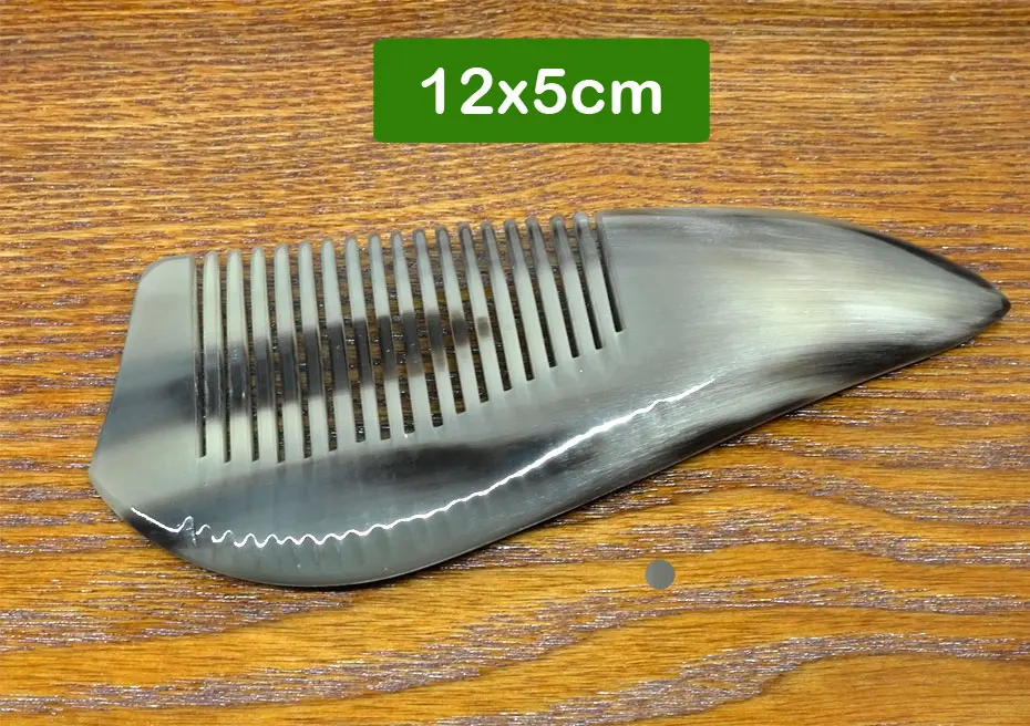 1pcs 12cm Роговая расческа для крупного рогатого скота, массажный инструмент для тела, массажер для головы, расческа, спа-расческа, буйвол, скребок для лица, спины, забота о здоровье, против морщин - Цвет: 1pcs 12cm