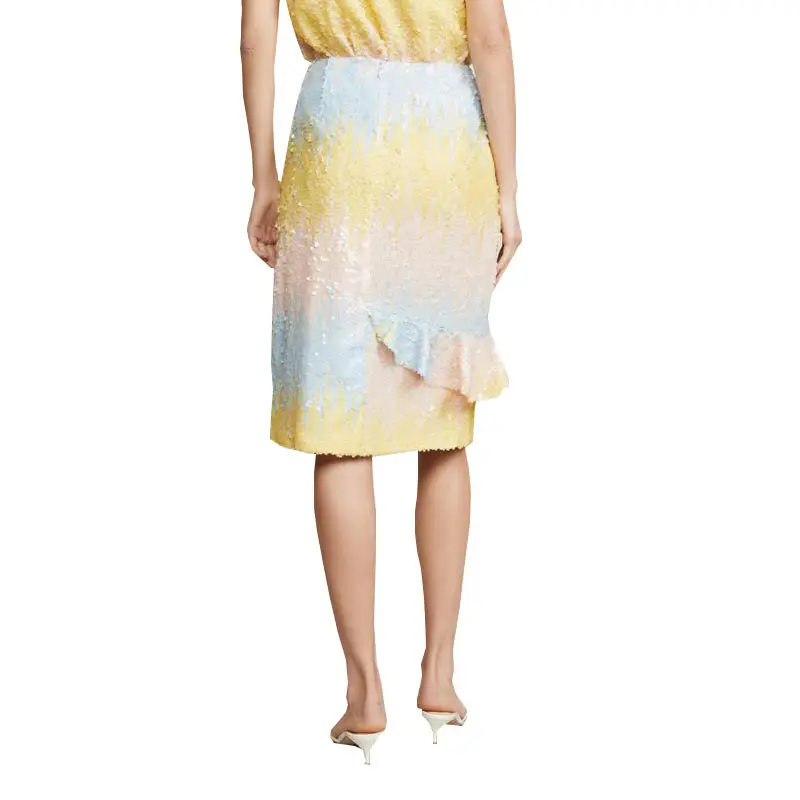 RealShe модная женская юбка с высокой эластичной талией карандаш средней длины