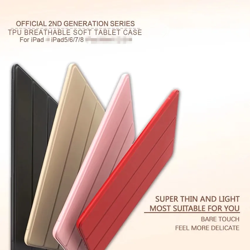 Для нового iPad pro 9 7 2017/2018 силиконовый чехол Мягкий Назад кожа Smart Cover для Air/Air 2