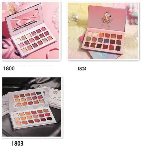 set Desert pink Rose 18 Color Pearlescent shimmer Matte Eyeshadow Palette Eye shadow Colorful Waterproof concealer makeup - Цвет: set