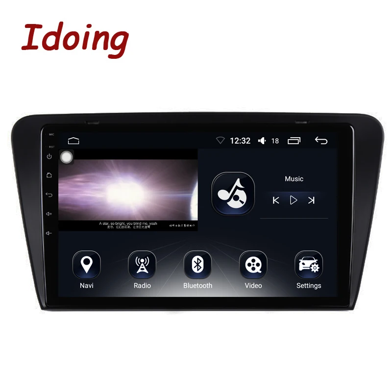 Idoing 10," ips 2.5D 4 Гб+ 64 Гб 1Din Android 8,1 автомобильный Радио Мультимедиа gps плеер для Skoda Octavia 8 ядерный быстрая загрузка NoDVD