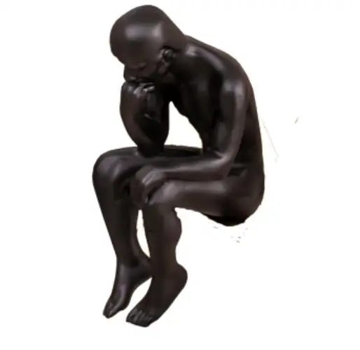 

Sample room furnishing heavy thinker resin black postmodern design sales office european-style soft sculpture crafts statue home
