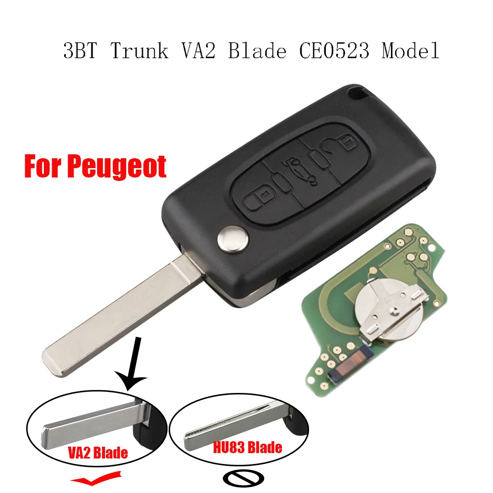 Ключ дистанционного управления для PEUGEOT 807 407 308 307 207 CC SW ID46/PCF7941 чип оригинальный