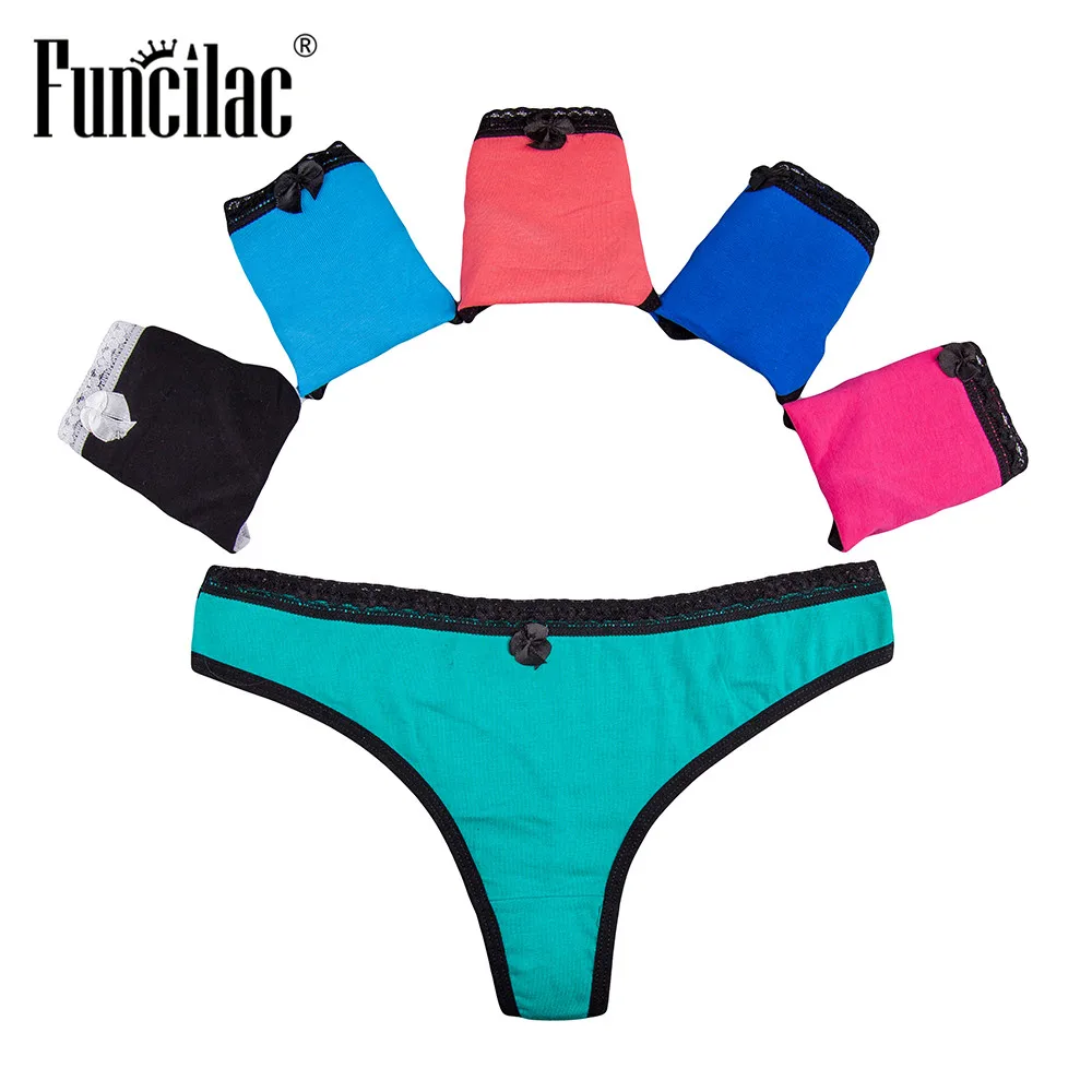 FUNCILAC сексуальные кружевные трусики нижнее белье для женщин стринги и Culotte Femme Stringi