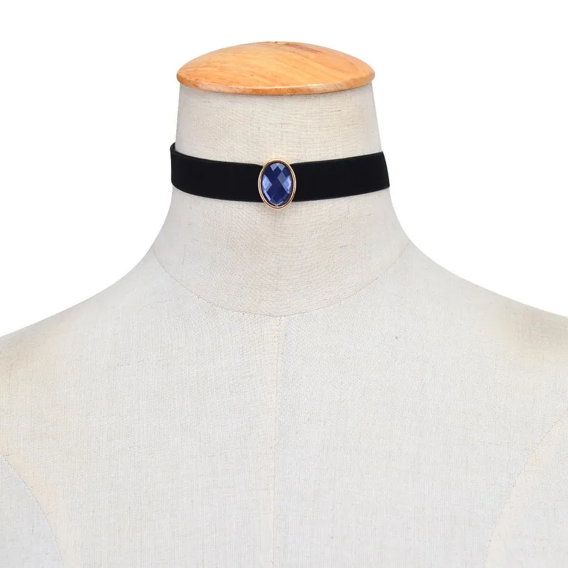 Elessical капли воды акриловые кристалл драгоценного камня колье ошейник Gothic