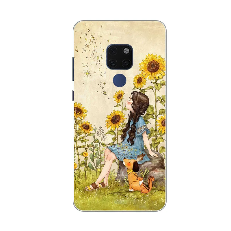 huawei mate 20x Case Silicon cartoon Painting Soft TPU Back Cover for protect Phone cases shell |