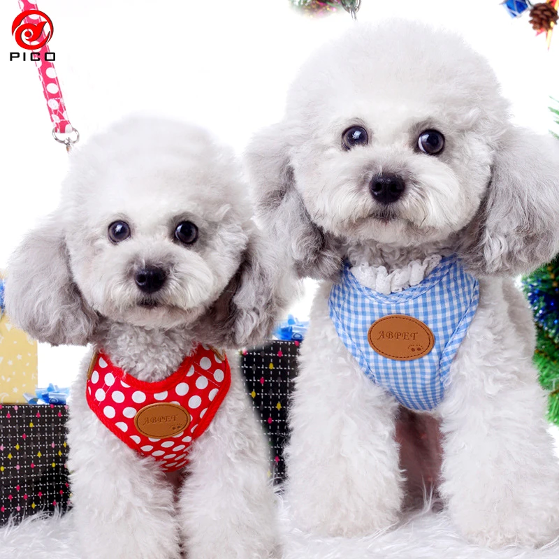 Ошейник и поводок для маленьких собак щенков милая воздухопроницаемая жилетка